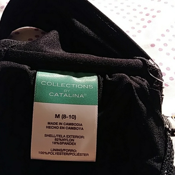 Catalina Bathing Suit Top Black/White M - Picture 6 of 7